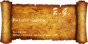Reichl Gyula névjegykártya