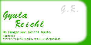 gyula reichl business card